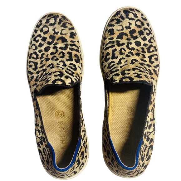 Rothy Shoes Womens Size 9.5 Leopard Print Canvas Slip-on Sneakers Animal Print‎ - Picture 6 of 9